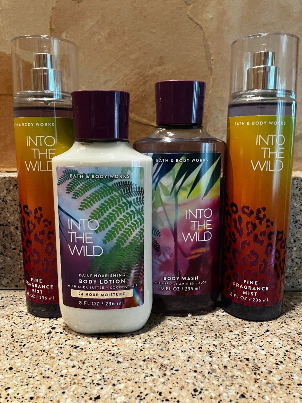 Bath & Body Works Set Of Into The Wild 2 Body Sprays, Body Lotion , Shower Gel !